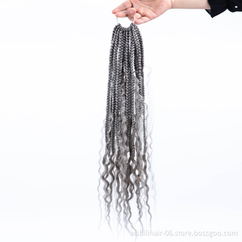 wholesale box river braid locs crochet hair synthetic extension faux locs crochet hair